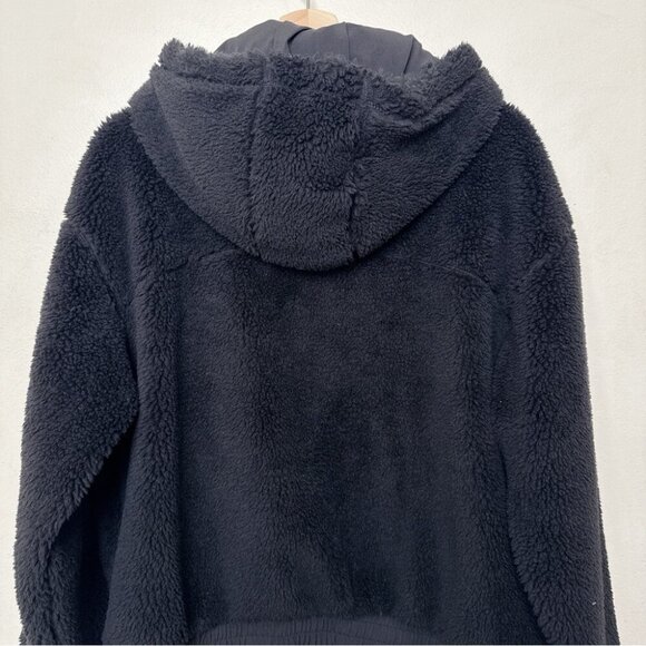 Zella Womens Medium Faux Fur Sherpa Jacket In Black Color - Picture 13 of 15